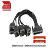 Longyan DB62 на 8x DB9 Male RS232 Серийный удлинительный кабель