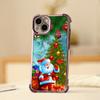 Чехлы для телефонов Ae116 Merry Christmas Happy New Year art из гальванизированного ТПУ для iPhone 16 15 13 11 Pro Max 14 Infinix Smart 8 с четырьмя углами защиты