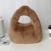Simple Autumn and Winter Underarm Dumpling Bag Women's Bag Fashion Handbag Messenger Bag Plush Bag
