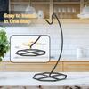 2 Pack Banana Hanger, Banana Tree Holder Metal, Banana Stand Holder, Holds Up to 15LB Banana or Grape, Banana Rack for Kitchen Counter, Black