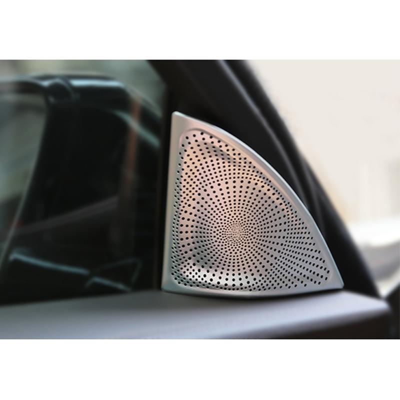 Для Mercedes-Benz E Class W213 17-20 2x сплав передней двери, панель динамика, накладка, аксессуары для салона автомобиля, салон автомобиля