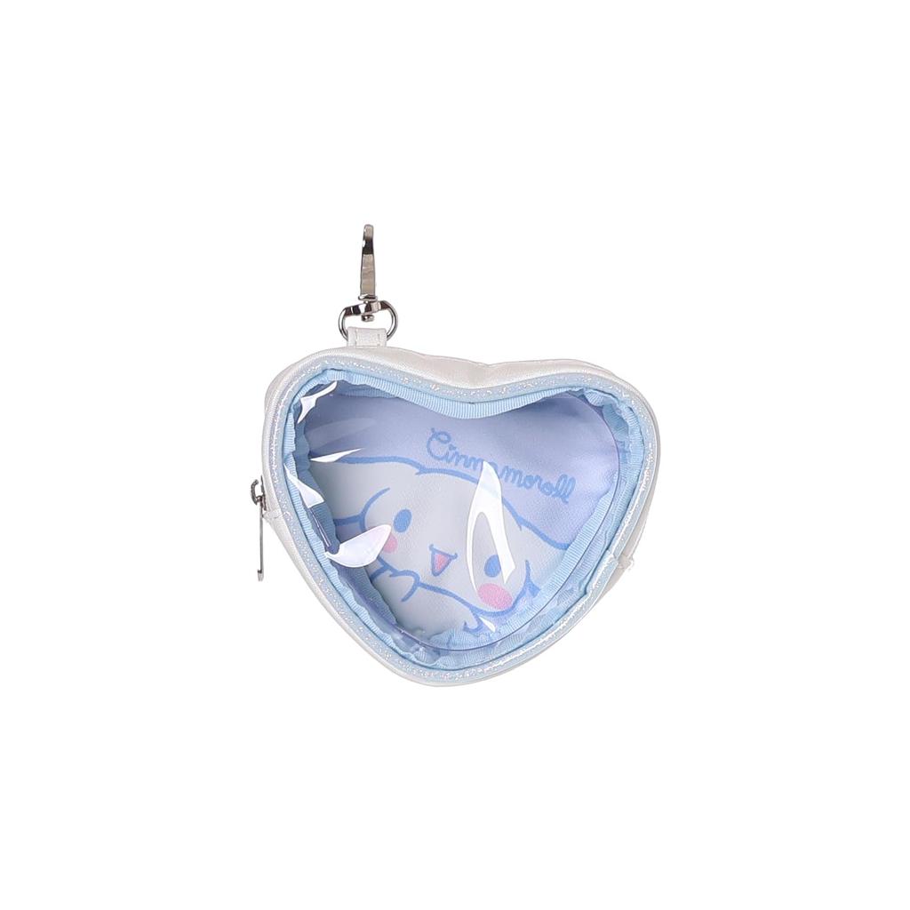 Sanrio Школьная сумка Boston из синтетической кожи с карманом в форме сердца (Корица-черная)