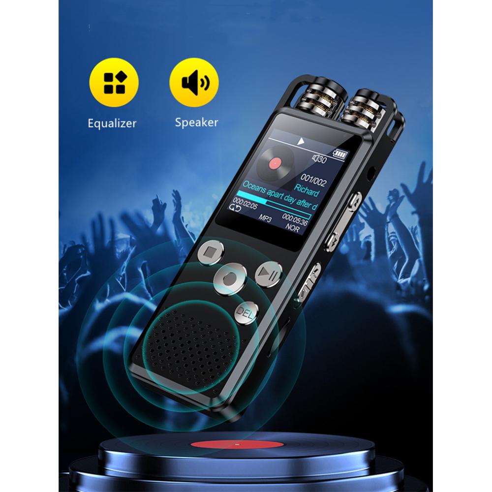 Профессиональный диктофон, активируемый голосом, цифровой диктофон, стерео PCM, проигрыватель с переменной скоростью, преобразование голоса в текст, запись совещаний