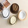Unisex Beach Wide Brim Straw Panama Cap Cowboy Fedora Hat Jazz Dress Hat Sun Hat