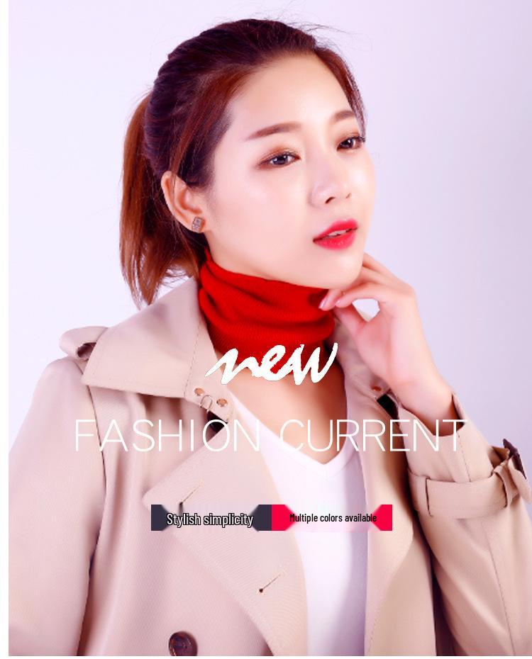 Women's Cashmere Snood Pullover: Warm Knit Neck Warmer & Dickey Collar