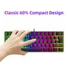 61-клавишная RGB проводная игровая клавиатура с механическим ощущением