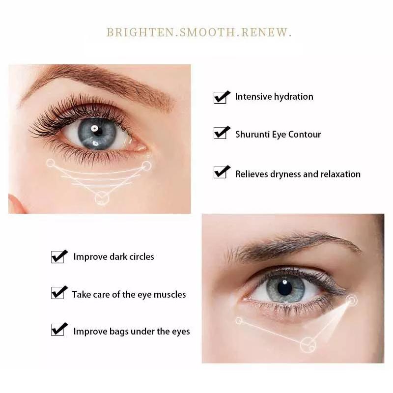 Сыворотка для глаз с икрой, увлажняющая, удаляющая темные круги, мешки под глазами, вращающиеся бусины, эссенция для глаз, восстанавливающая сыворотка для глаз, гладкие тонкие линии