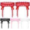 Women Sissy Lace Garter Belt High Waist Stocking Holder Straps Elastic Suspender Belt