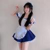 2025 Angelic Maid Navy Blue Lolita Dress Set - Cute Japanese Cosplay Outfit