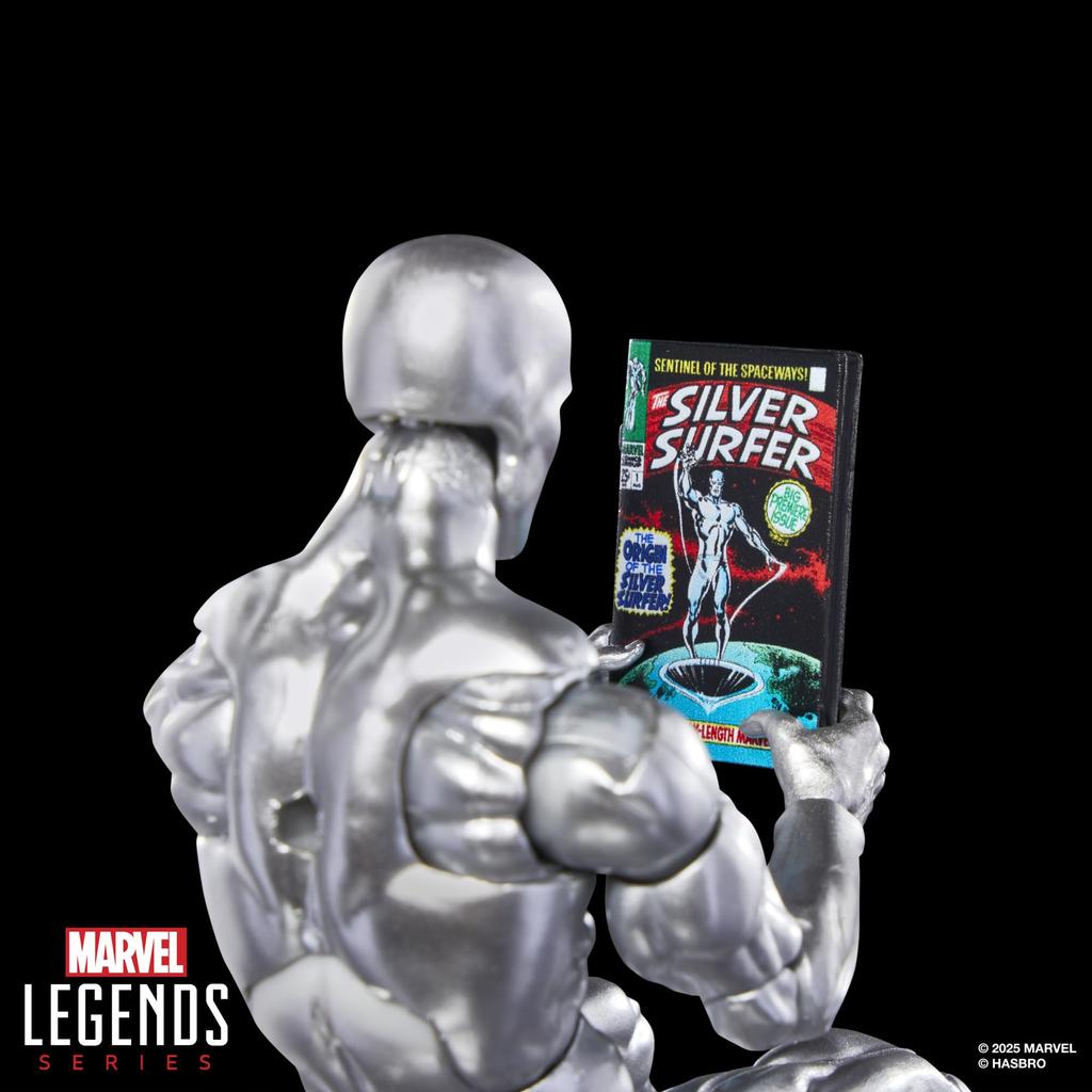 Hasbro Marvel Legends Series Серебряный Сёрфер Сёрфер Коллекционная 15-сантиметровая Фигурка Игрушка G0815 Аутентичный "Silver #1"