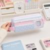 Large Capacity Pen Bag Polka Dot Design Pencil Pouch Kawaii Stationery Bag  School Office Supplies
