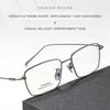 Роскошная Оправа для Мужских Очков в Стиле Business Casual Безвинтовая Конструкция Ультралегкая Полутитановая Модный Тренд Ретро Квадратные Очки Новый Стиль