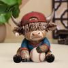 Sports Themed Presents 2Pcs Baseball Bull Figurines, Creative Resin Animal Statue for Desk Shelf, Teammate Gift Ideas Home Office Decor, Unique