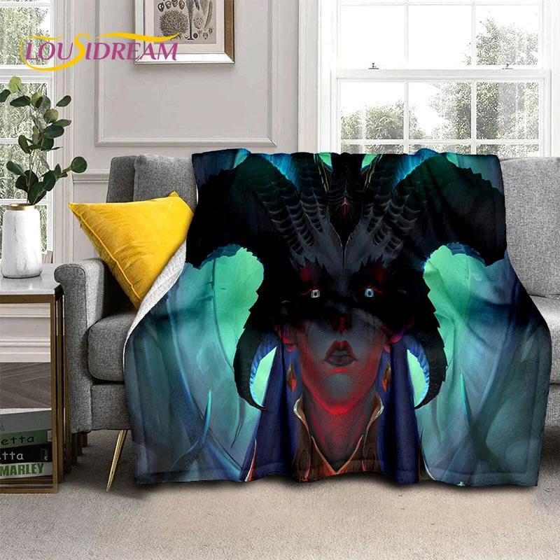 Diablo 3D Ретро Игрок Мягкие Одеяла, Теплое Пледовое Одеяло Удобное Одеяло для Пикника Кроватей Дивана Дома Спальни Подарок Ребенку