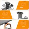 Dual Headphone Stand Hanger Under Desk Mount Hook Storage Rack for Office and Home Space Saving Metal Bracket Black