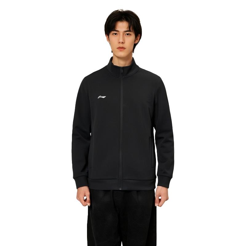 Li Ning Однотонная Минималистичная Студенческая Стиль Логотип Бег Спорт Отдых Толстовка с Капюшоном на Молнии с Длинным Рукавом Унисекс AFDL226-1