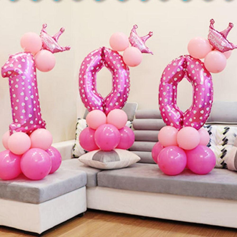 Воздушный шар с принтом звезд для дня рождения, синий и розовый, с цифрой, тематика "Зоопарк", украшение на выпускной