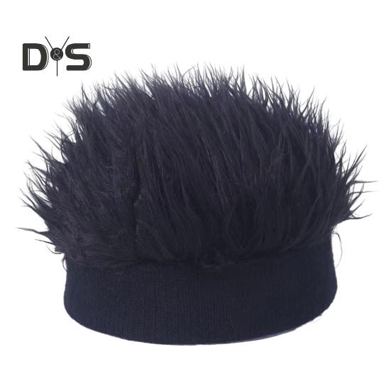 Новинка, козырек из искусственных волос для мужчин, регулируемая шляпа с шипами для парика с острыми короткими волосами, уличная хип-хоп-шляпа для фестивалей, вечеринок
