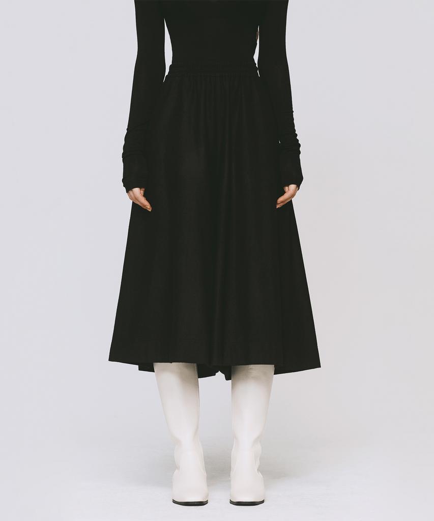 MONOPHOBIA Wool Wide Pants Black Wool Wide Pants
