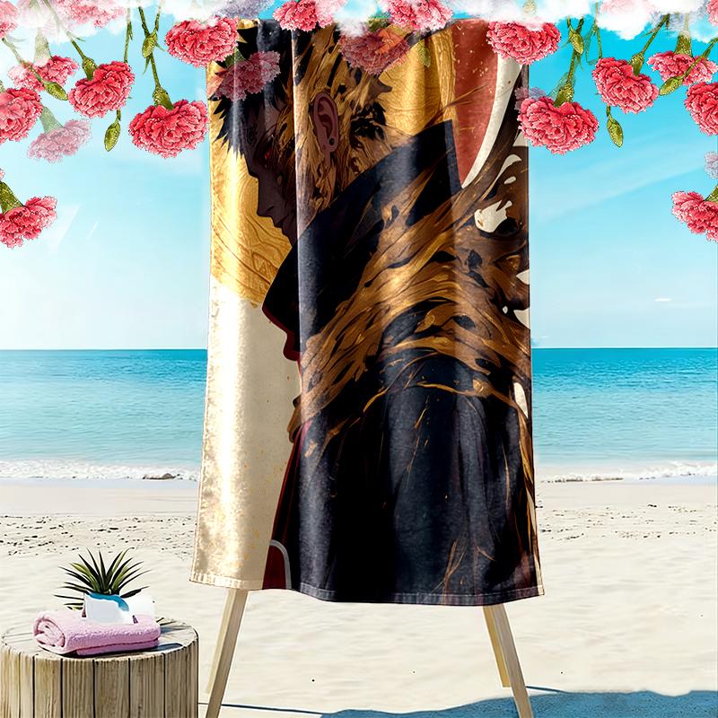 1pc naruto Beach Towel, Outdoor Beach Towel Ideal Beach Necessities and Vacation Items