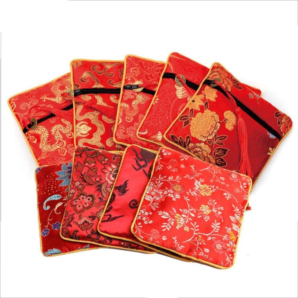 Tassel Flower Jewelry Packing Bag Copper Cash Pendant Chinese Style Money Bag Outdoor