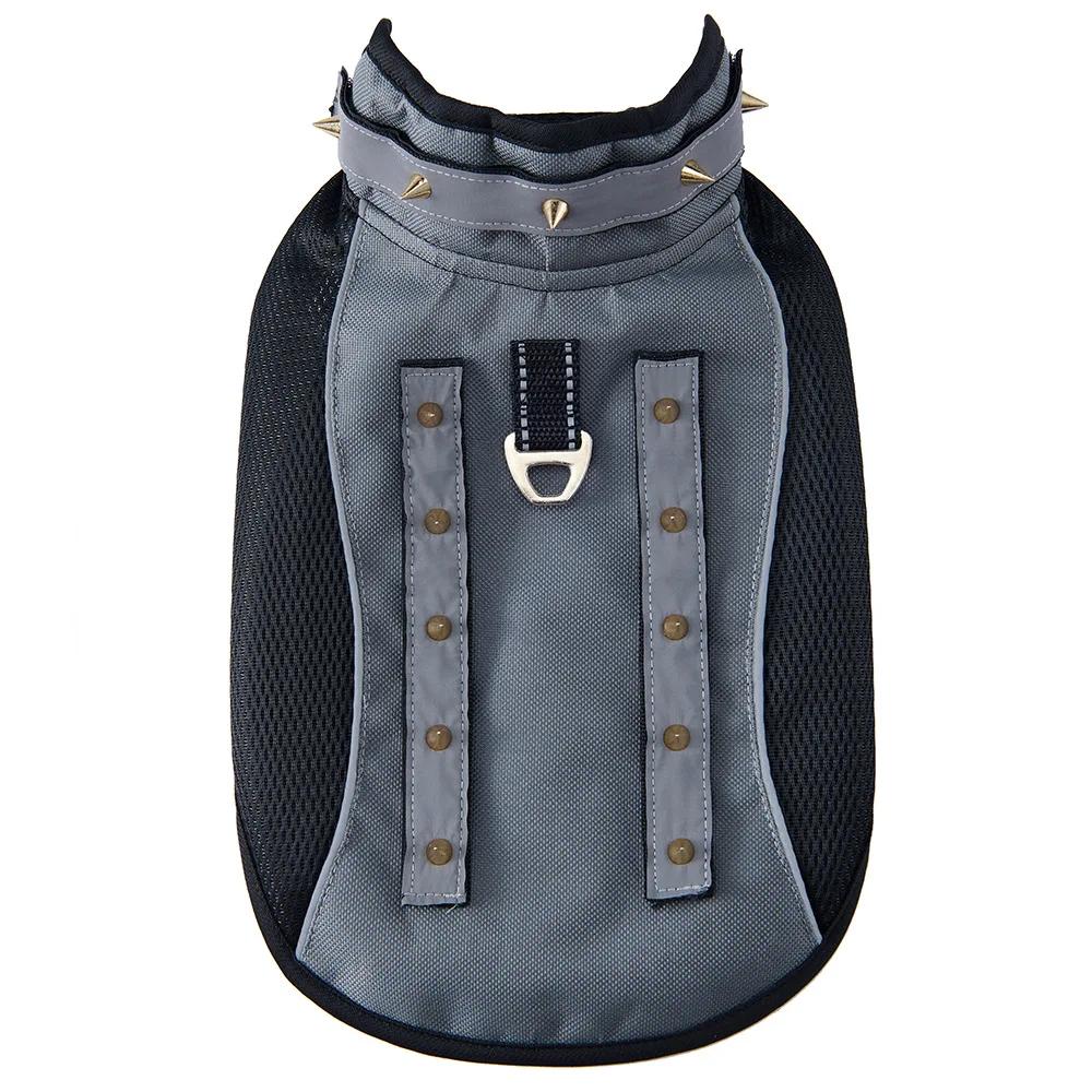 Waterproof Spiked Dog Vest Adjustable Pet Harness with Spikes Reflective Anti Coyote Dog Coat Dog Protection Vests for Outdoor