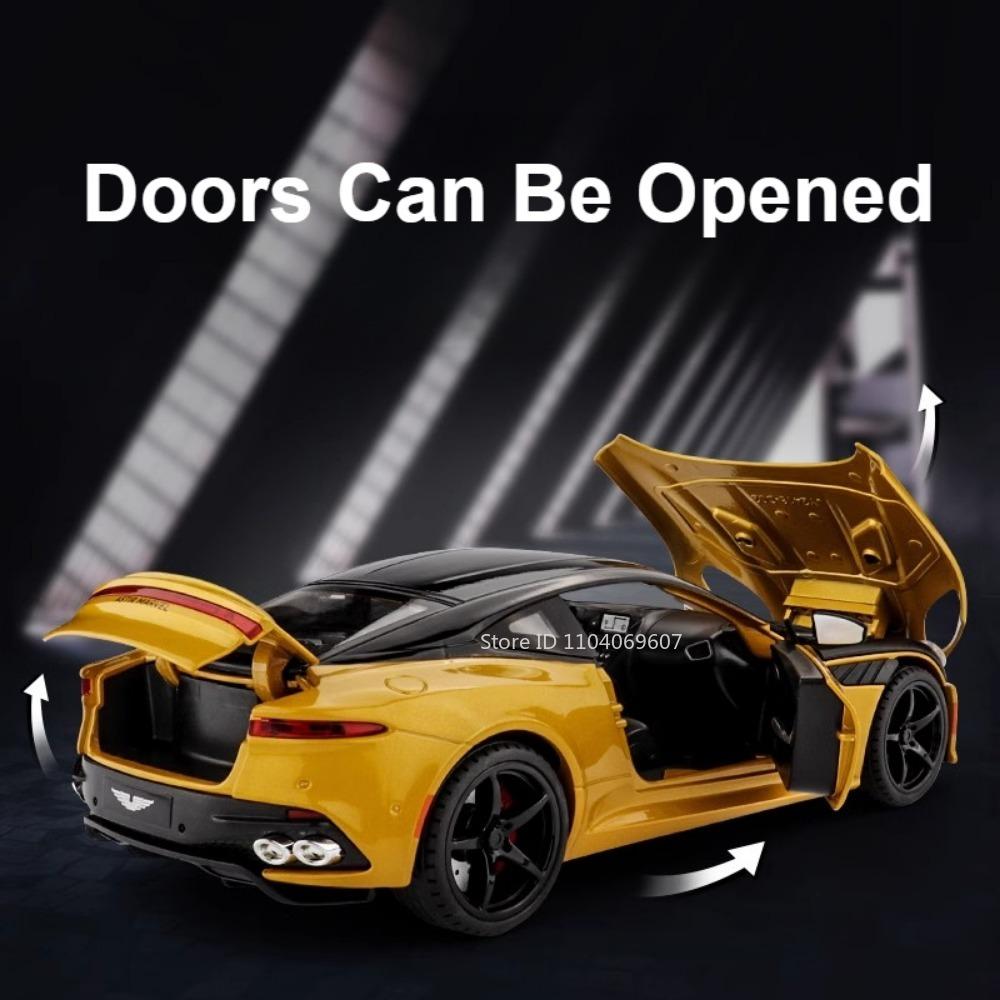 1:22 масштаб DBS спортивная модель автомобиля игрушка металлическая литая миниатюра роскошь музыка свет инерционный автомобиль модели мальчиков декоративные подарки