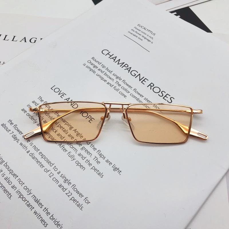 Солнцезащитные очки Mo Wei Metal Square Small Frame женские, светло-зеленые, те же