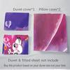3Pcs Bubble Cat Flowers Bedding Sets For All Sizes New 3D Printed Bed Cover Comforter Duvet Cover Pillowcase Bedroom Decoration