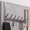 Seamless Wall-Mounted Coat & Clothes Rack with Behind-the-Door Hooks for Kitchen & Bathroom