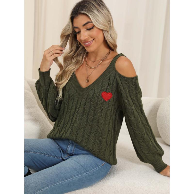 Женский осенне-зимний глубокий V-образный сексуальный свободный свитер без бретелек