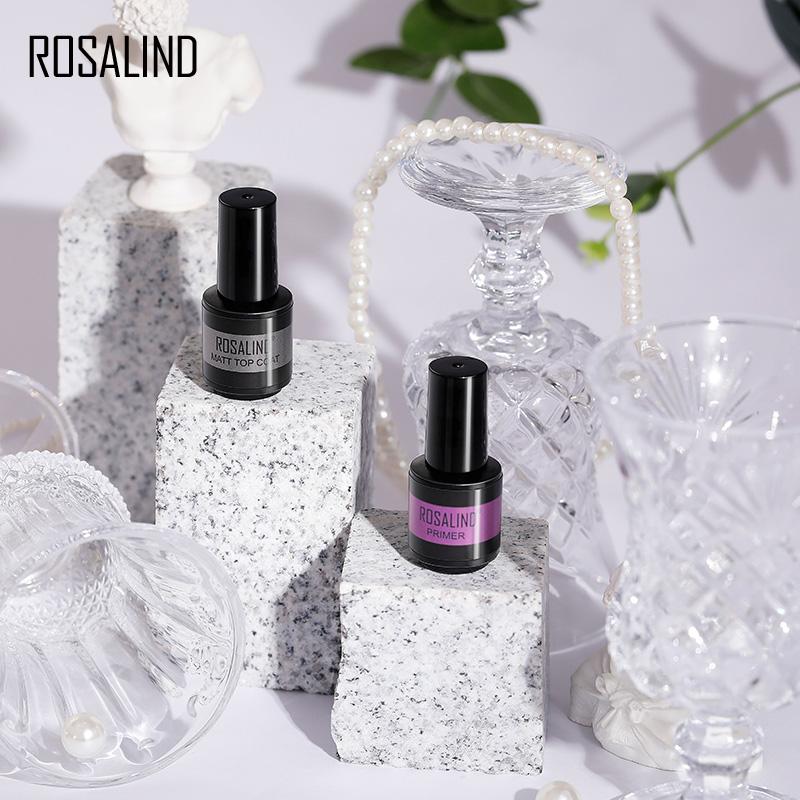 ROSALIND 7 мл УФ-гель-лак для ногтей, основа и верхнее покрытие, матовое верхнее покрытие, замачиваемое покрытие для дизайна ногтей, УФ/светодиодная лампа