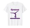Футболка для девочек-гимнасток, балансировочное бревно, розовая, фиолетовая, пастельная