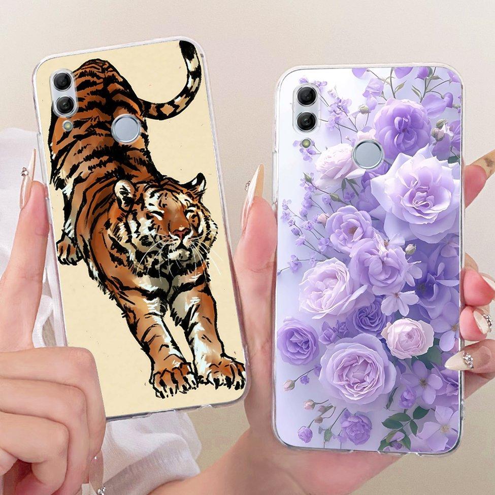 For Honor 10 Lite Case Transparent Cute Cat Fashion Butterfly Funny Painted Casing For Honor 10Lite HRY-LX1 HRY-LX2 Cover