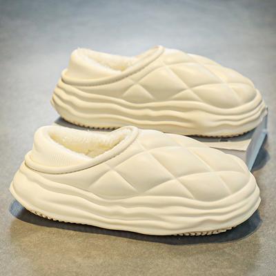 Модная повседневная обувь для дома на платформе домашняя обувь для улицы водонепроницаемая удобная нескользящая износостойкая плюс бархат сохраняющая тепло мода