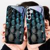 Синий градиентная сетка для Samsung Galaxy A01 02 03 Core A04 A14 4G A13 54 34 31 20 25 23 22 5G S21 Ultra S20 Стеклянный чехол для телефона