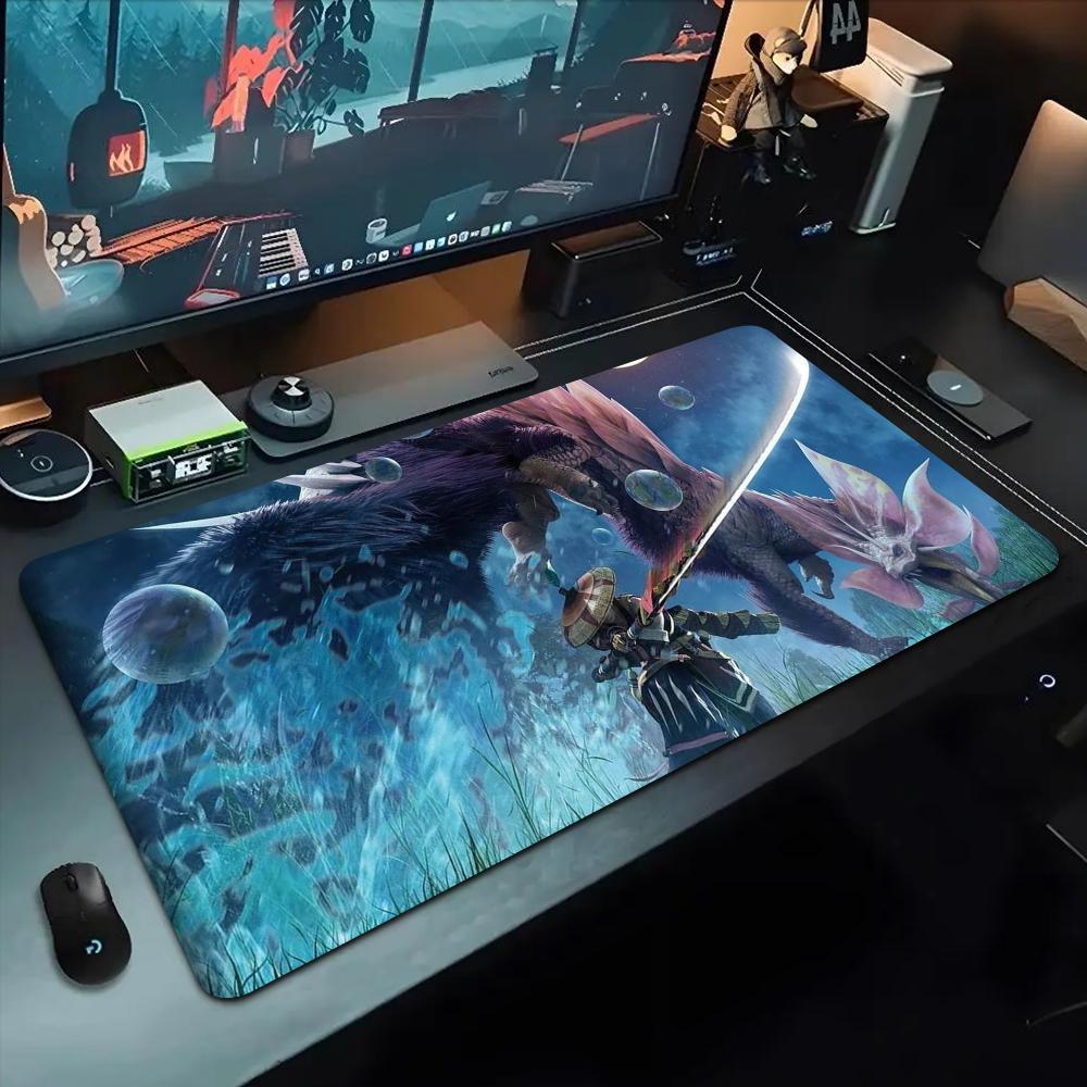 Коврик для мыши Monster Hunter 500x1000 мм Большой игровой коврик для мыши Геймерский XL Резиновый Отаку Клавиатурный коврик Настольный коврик для ноутбука