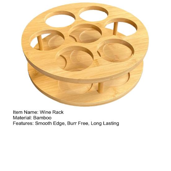 Деревянная полка для вина Органайзер для чашек Гладкий край Без заусенцев Поворотный дизайн Простая установка