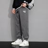 Мужские повседневные брюки осенняя мода студенческие леггинсы свободные спортивные брюки с девятью точками мужские