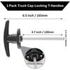 1 Pack T-Handle Lock Black, Keyed Different Camper Truck Topper