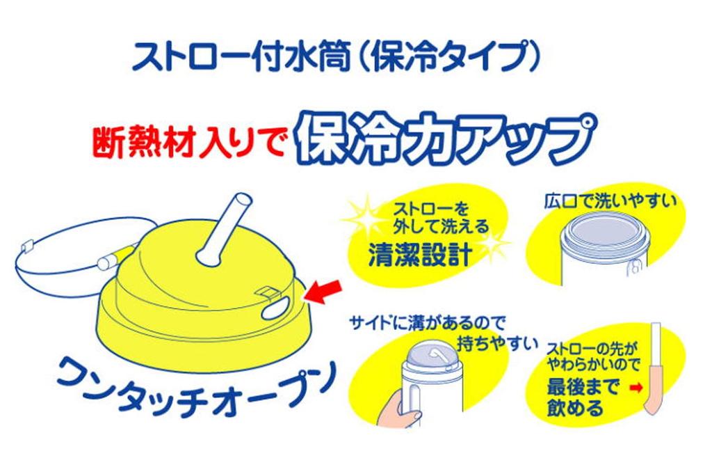 OSK Бутылка для воды Hello Kitty Sakura с трубочкой (холодный тип) СК-450С