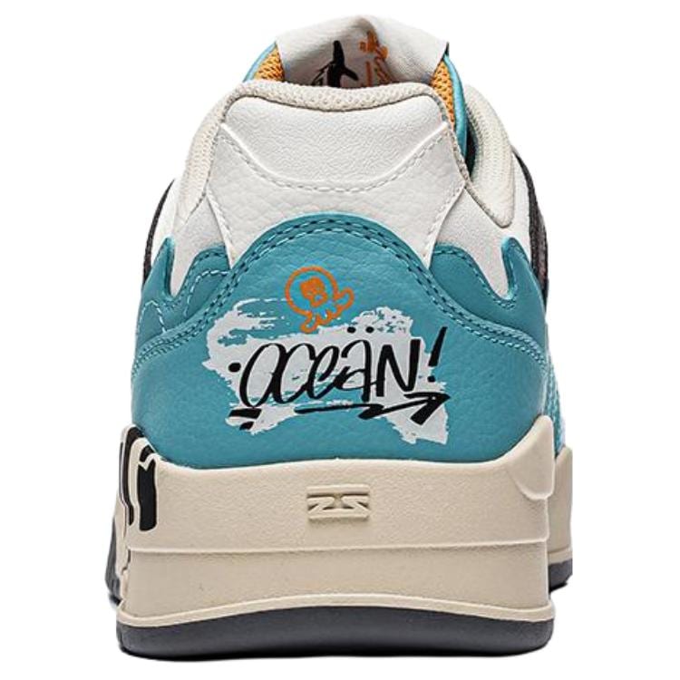 Li Ning Yuebai Ocean Износостойкие Дышащие Низкие Кеды для Скейтборда Мужские Синие AGCT415-2