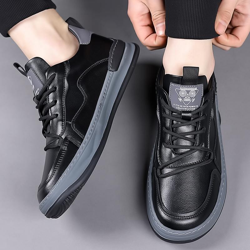 Мужская обувь из высококачественной кожи на шнуровке, повседневная обувь, удобные люксовые брендовые теннисные мужские кроссовки, обувь для ходьбы, скейтбординга, мокасины