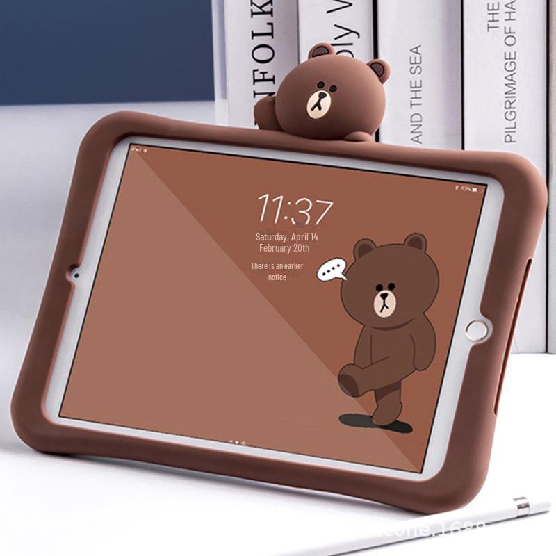 Силиконовый защитный чехол для iPad 9/Air 4 со слотом для стилуса - Мультяшный дизайн для планшетов 10,9 дюйма, 10-го поколения, а также Mini 5/6