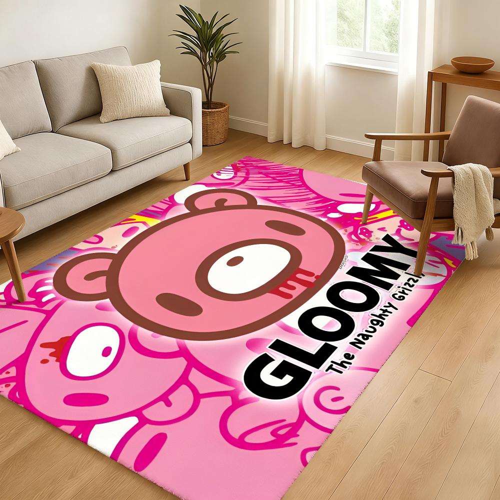 Модный Розовый G-Gloomy Bear Милый Коврик для Пола Мягкий Утолщенный Впитывающий Нескользящий Прикроватный Коврик для Спальни Гостиной Домашний Декор Фланелевые Коврики