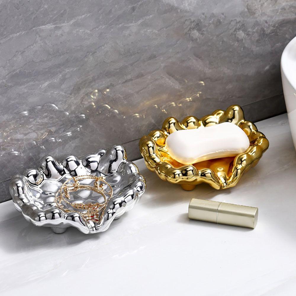 Золотая/серебряная мыльница, наклонная дизайнерская мыльница, высококачественный держатель для мыла