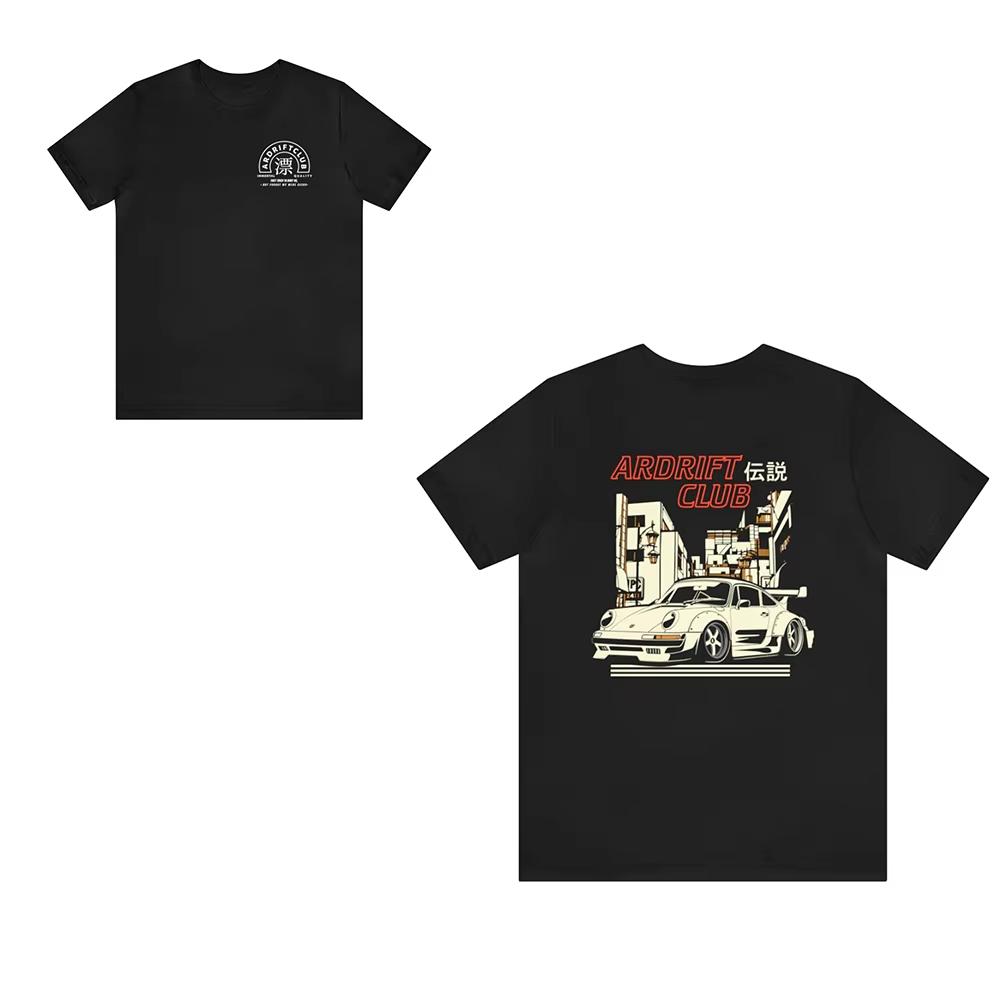 Loose Cotton Men's and Women's T-shirts Short Sleeved Shirts Ardriftclub Porsche Tee: Where Style Meets Porsche Heritage