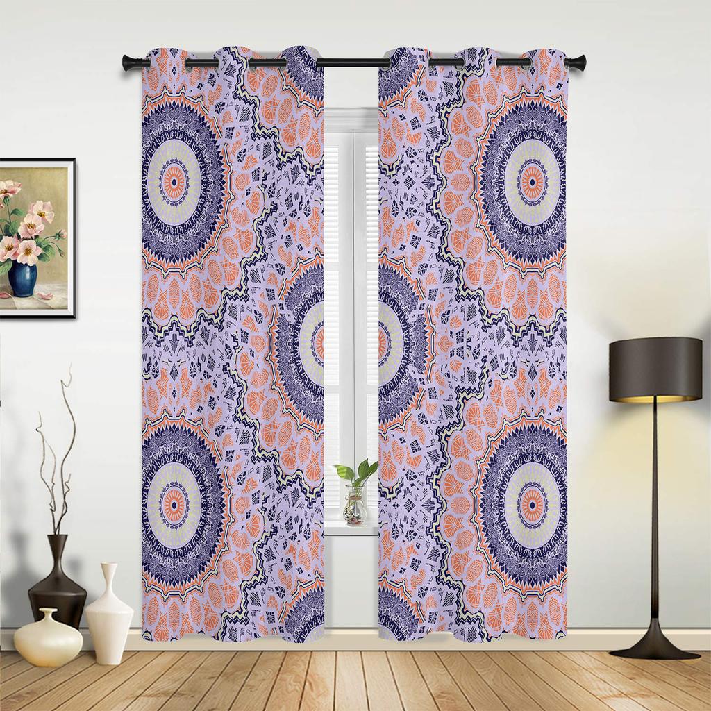 Indian Abstraction Line Curtains for Bedroom Living Room Window Curtain Treatments Blinds Kitchen Home Decor Drapes