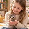 Realistic Big Face Cat Keychain Fluffy Realistic Kitten Stuffed Doll  Backpack Decoration