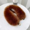 Winter Plush Thickened Warm Imitation Fox Hair Snap Button Scarf Versatile Women's Imitation Fur Scarf